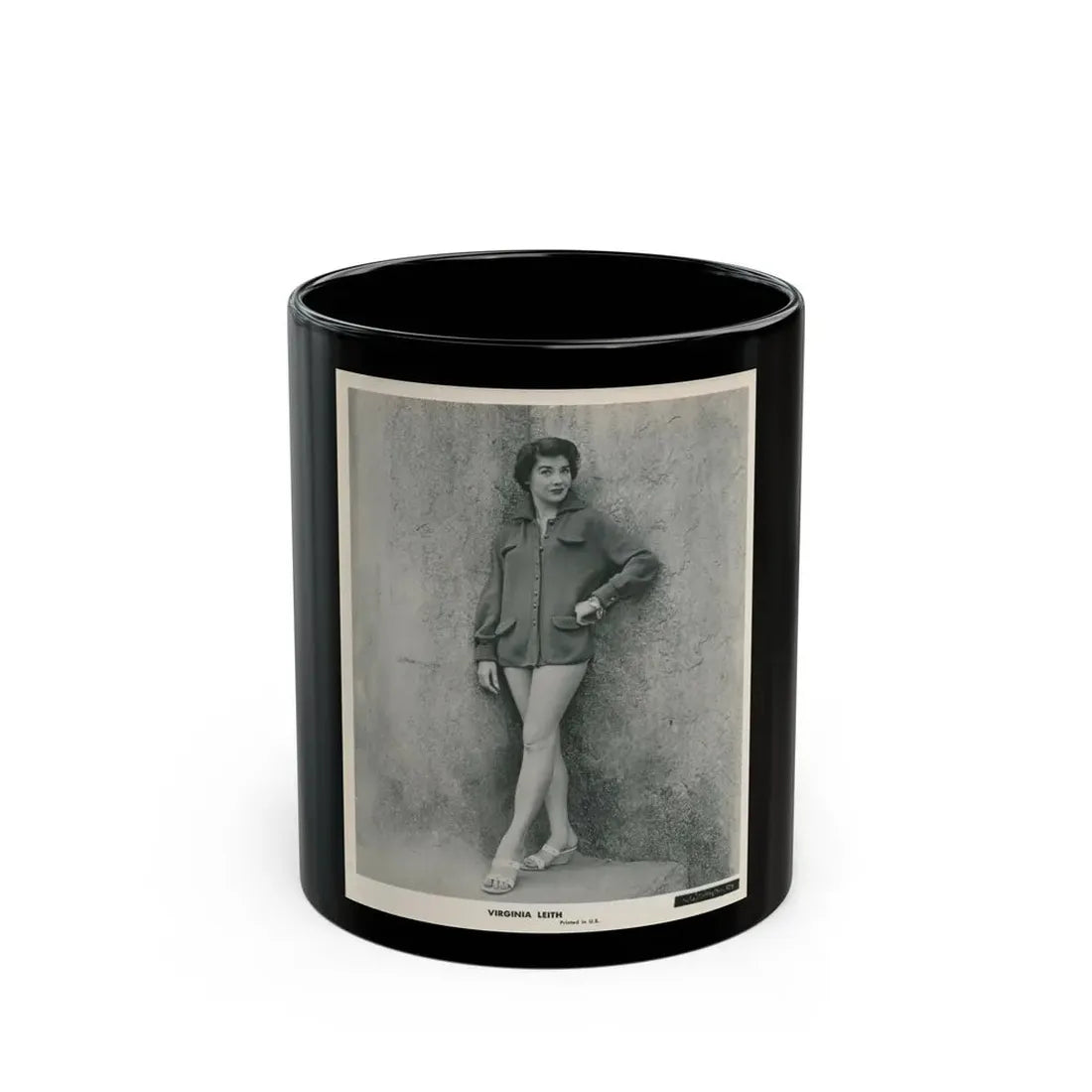 Virginia Leith #46 (Vintage Female Icon) Black Coffee Mug 11oz - Go Mug Yourself