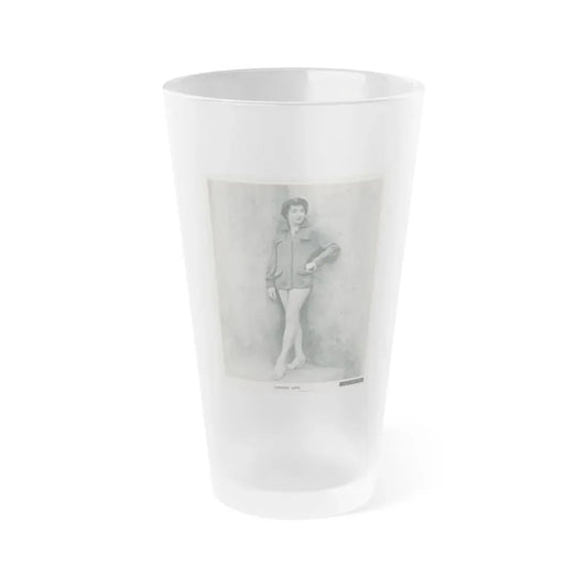 Virginia Leith #46 (Vintage Female Icon) Frosted Pint Glass 16oz 16oz Frosted - Go Mug Yourself