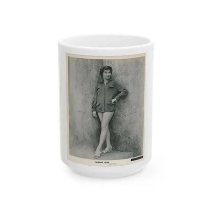 Virginia Leith #46 (Vintage Female Icon) White Coffee Mug 15oz - Go Mug Yourself