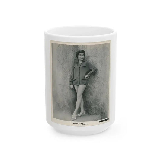 Virginia Leith #46 (Vintage Female Icon) White Coffee Mug 15oz - Go Mug Yourself
