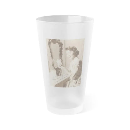 Virginia Leith #47 (Vintage Female Icon) Frosted Pint Glass 16oz 16oz Frosted - Go Mug Yourself