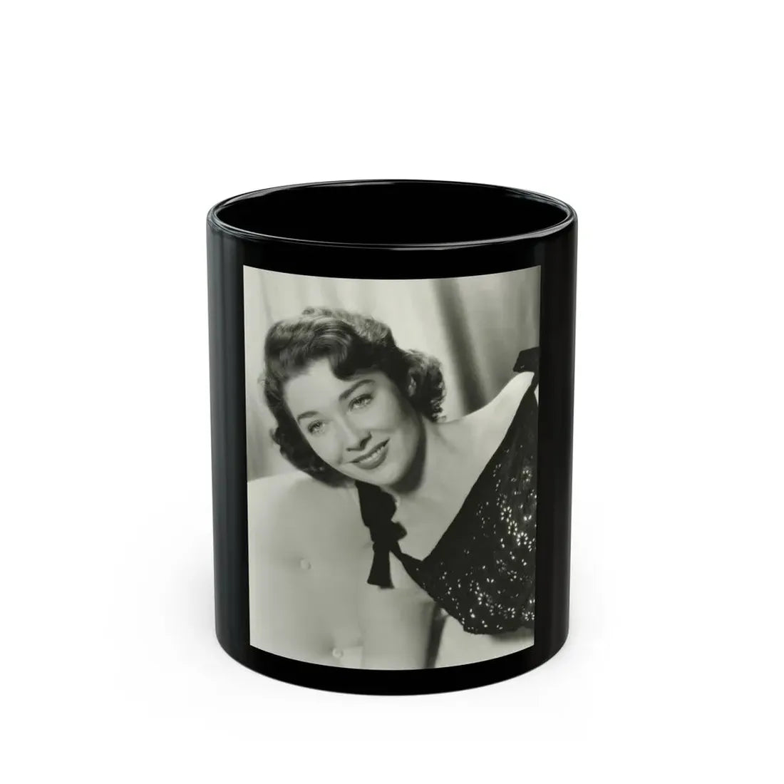 Virginia Leith #48 (Vintage Female Icon) Black Coffee Mug 11oz - Go Mug Yourself