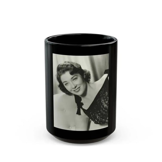Virginia Leith #48 (Vintage Female Icon) Black Coffee Mug 15oz - Go Mug Yourself