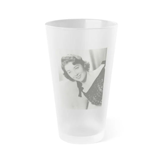 Virginia Leith #48 (Vintage Female Icon) Frosted Pint Glass 16oz-16oz-Frosted-Go Mug Yourself