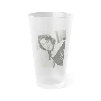 Virginia Leith #48 (Vintage Female Icon) Frosted Pint Glass 16oz 16oz Frosted - Go Mug Yourself