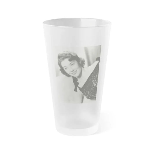 Virginia Leith #48 (Vintage Female Icon) Frosted Pint Glass 16oz 16oz Frosted - Go Mug Yourself