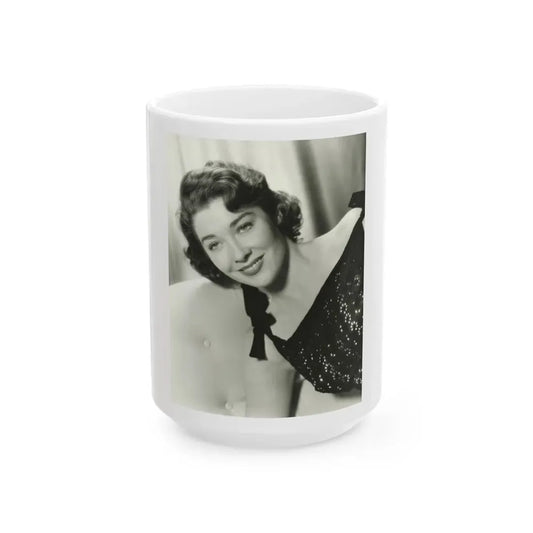 Virginia Leith #48 (Vintage Female Icon) White Coffee Mug 15oz - Go Mug Yourself