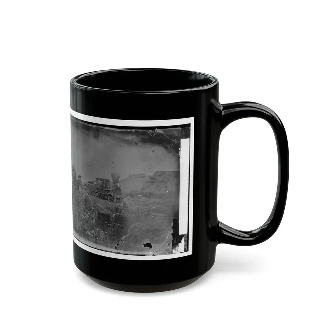 Virginia. Locomotive On The Orange & Alexandria Railroad (U.S. Civil War) Black Coffee Mug - Go Mug Yourself