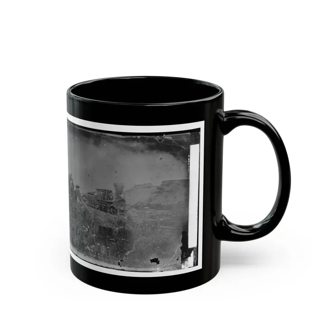 Virginia. Locomotive On The Orange & Alexandria Railroad (U.S. Civil War) Black Coffee Mug - Go Mug Yourself