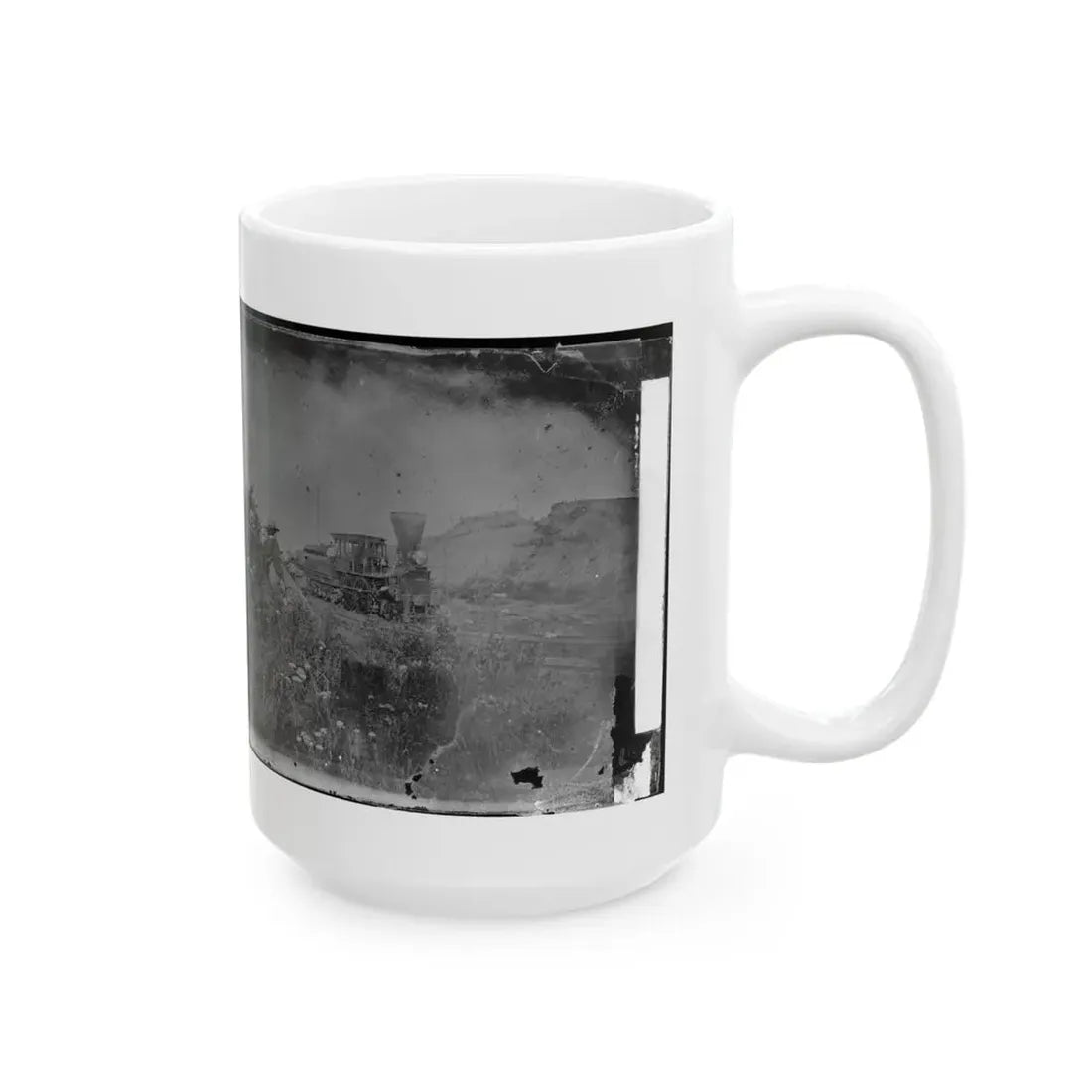 Virginia. Locomotive On The Orange & Alexandria Railroad (U.S. Civil War) White Coffee Mug - Go Mug Yourself