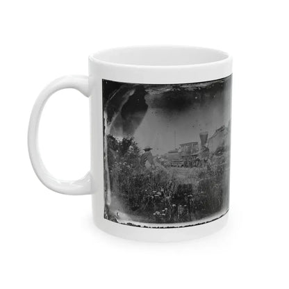 Virginia. Locomotive On The Orange & Alexandria Railroad (U.S. Civil War) White Coffee Mug - Go Mug Yourself