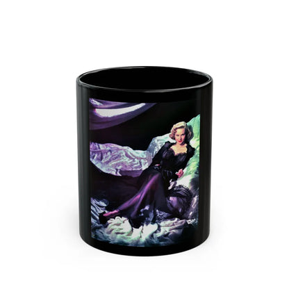 Virginia Mayo #121 (Vintage Female Icon) Black Coffee Mug-11oz-Go Mug Yourself