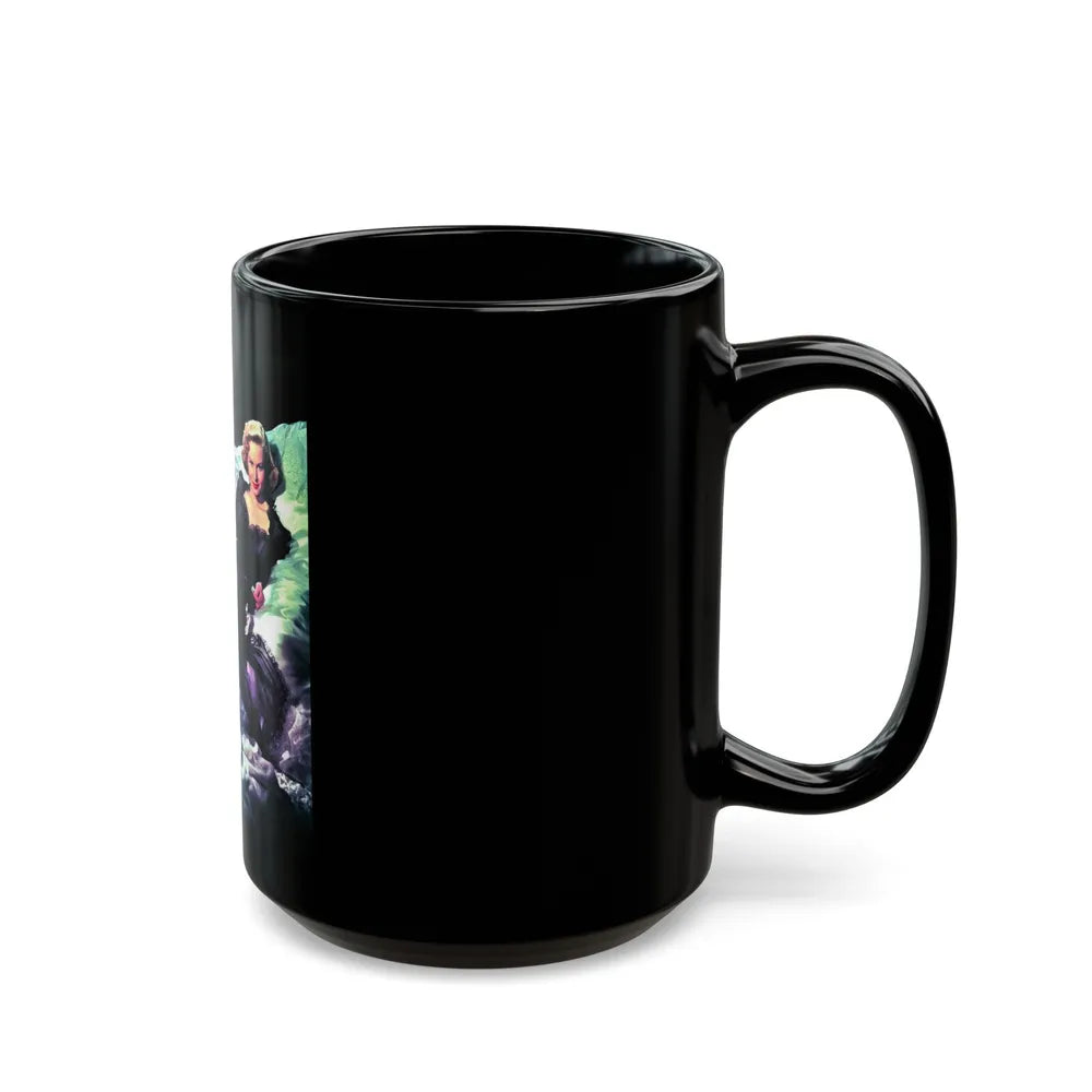 Virginia Mayo #121 (Vintage Female Icon) Black Coffee Mug-Go Mug Yourself