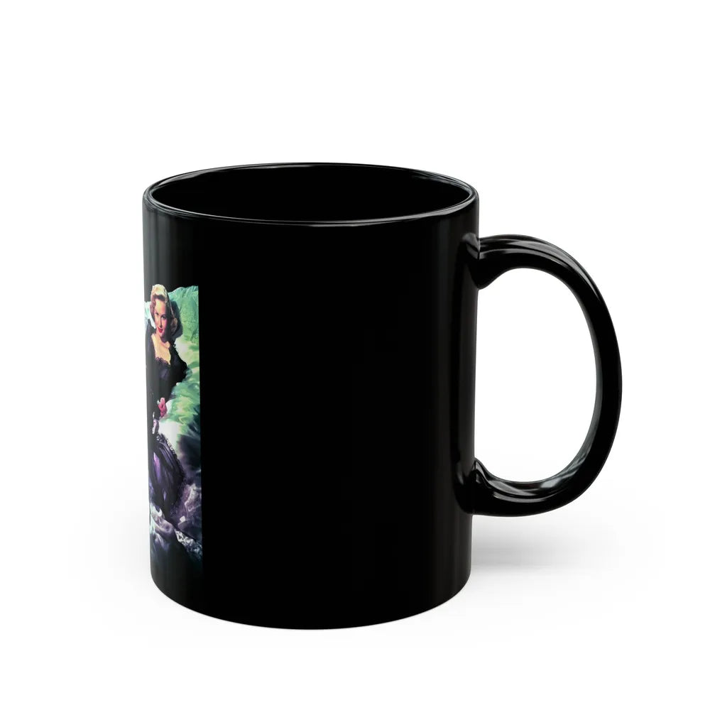 Virginia Mayo #121 (Vintage Female Icon) Black Coffee Mug-Go Mug Yourself