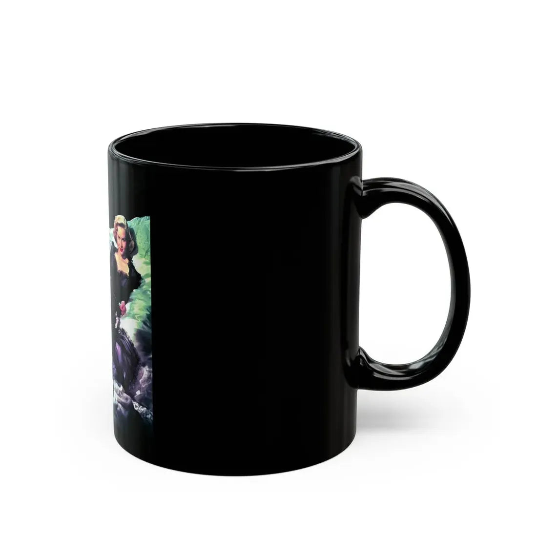 Virginia Mayo #121 (Vintage Female Icon) Black Coffee Mug - Go Mug Yourself