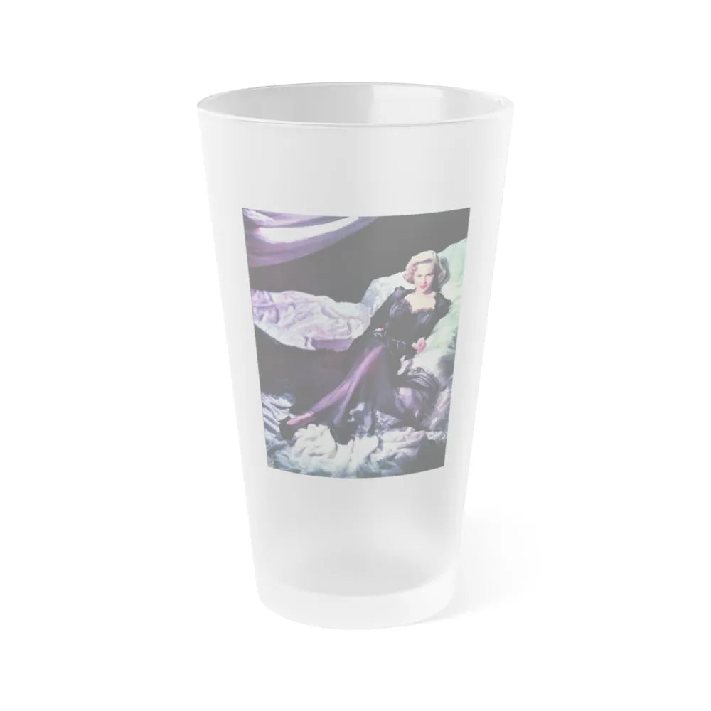 Virginia Mayo #121 (Vintage Female Icon) Frosted Pint Glass 16oz-16oz-Frosted-Go Mug Yourself