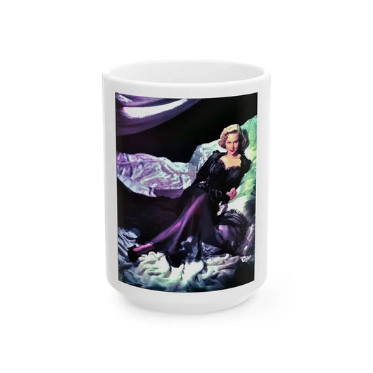 Virginia Mayo #121 (Vintage Female Icon) White Coffee Mug 15oz - Go Mug Yourself