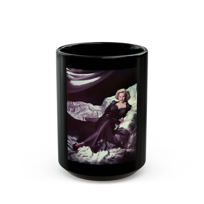 Virginia Mayo #1211 (Vintage Female Icon) Black Coffee Mug-15oz-Go Mug Yourself