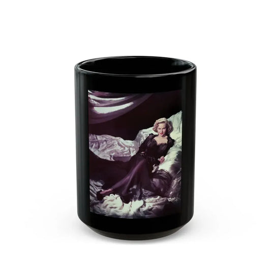 Virginia Mayo #1211 (Vintage Female Icon) Black Coffee Mug 15oz - Go Mug Yourself