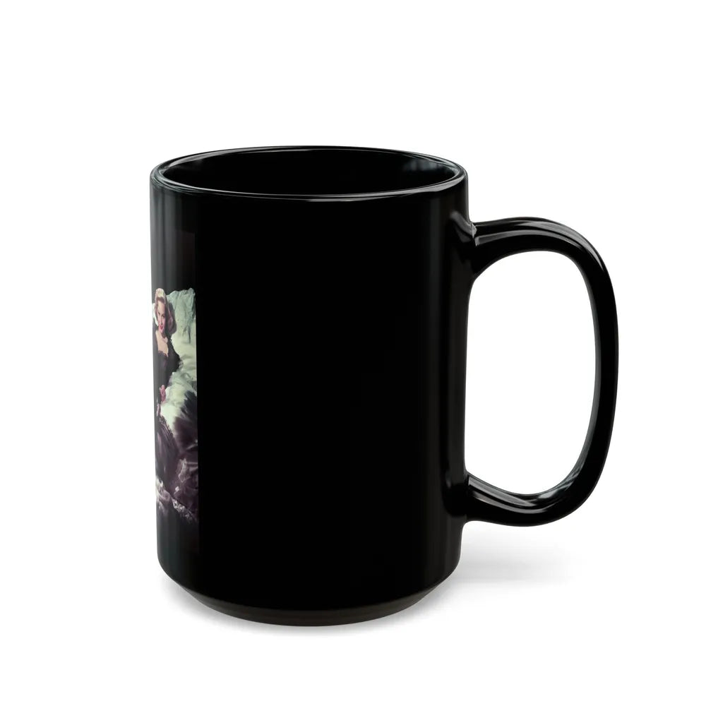 Virginia Mayo #1211 (Vintage Female Icon) Black Coffee Mug-Go Mug Yourself