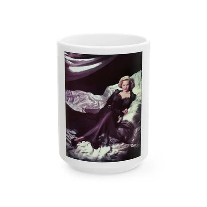 Virginia Mayo #1211 (Vintage Female Icon) White Coffee Mug 15oz - Go Mug Yourself