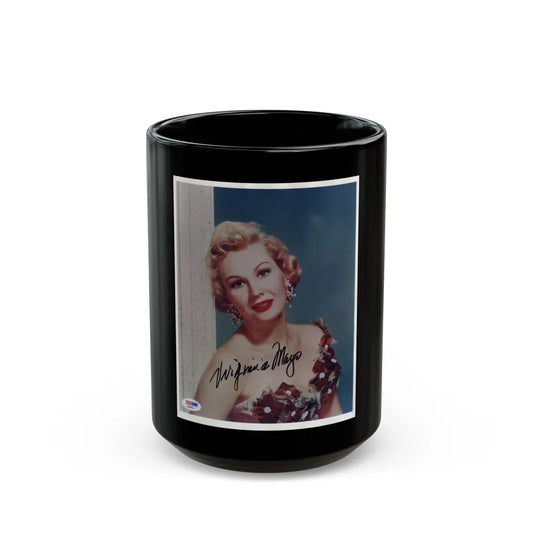 Virginia Mayo #146 (Vintage Female Icon) Black Coffee Mug-15oz-Go Mug Yourself