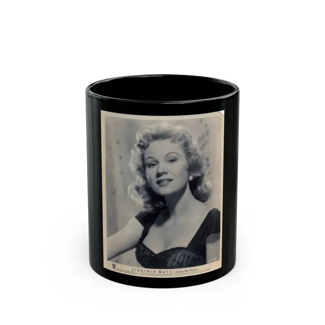 Virginia Mayo #150 (Vintage Female Icon) Black Coffee Mug 11oz - Go Mug Yourself