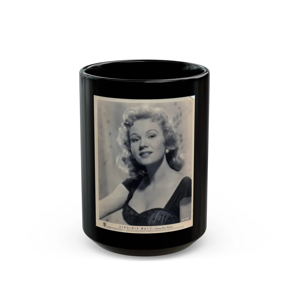 Virginia Mayo #150 (Vintage Female Icon) Black Coffee Mug-15oz-Go Mug Yourself