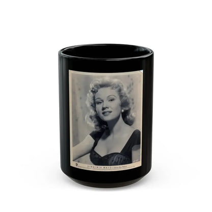 Virginia Mayo #150 (Vintage Female Icon) Black Coffee Mug 15oz - Go Mug Yourself