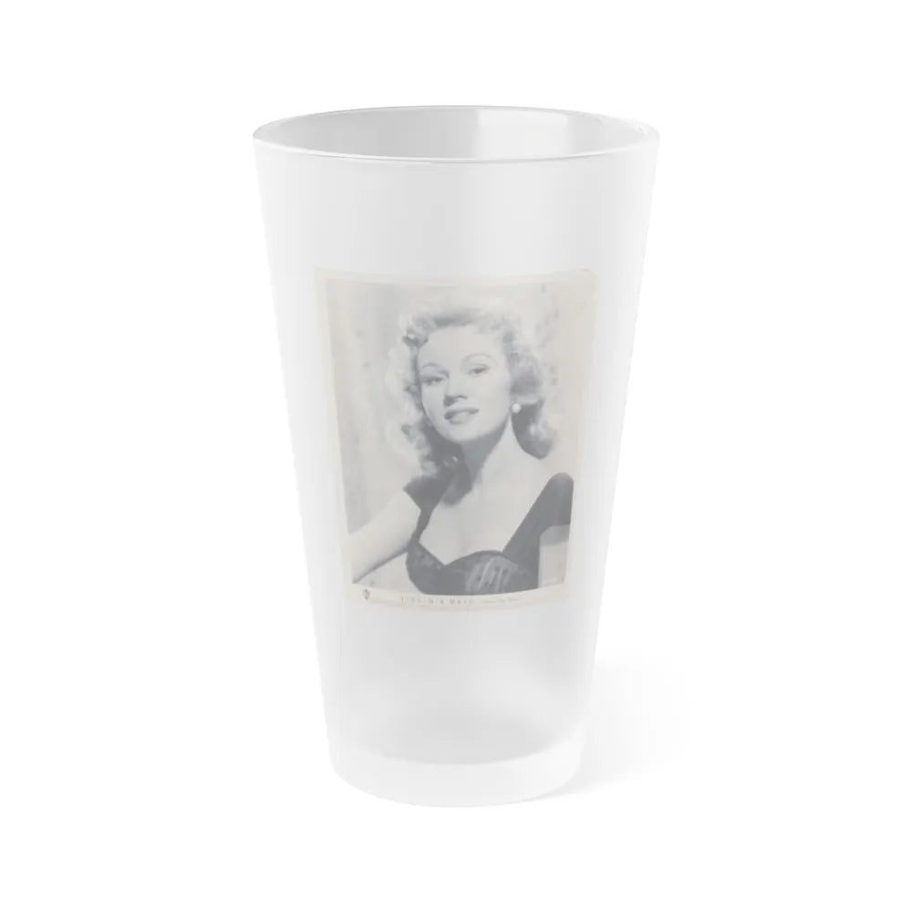 Virginia Mayo #150 (Vintage Female Icon) Frosted Pint Glass 16oz-16oz-Frosted-Go Mug Yourself