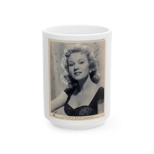 Virginia Mayo #150 (Vintage Female Icon) White Coffee Mug-15oz-Go Mug Yourself