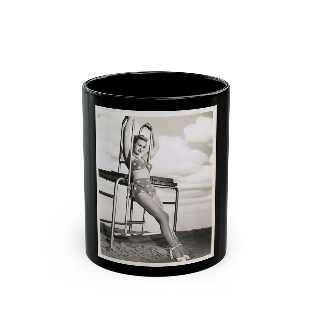 Virginia Mayo #151 (Vintage Female Icon) Black Coffee Mug-11oz-Go Mug Yourself