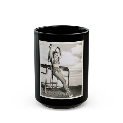 Virginia Mayo #151 (Vintage Female Icon) Black Coffee Mug-15oz-Go Mug Yourself