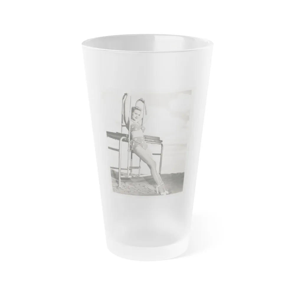 Virginia Mayo #151 (Vintage Female Icon) Frosted Pint Glass 16oz-16oz-Frosted-Go Mug Yourself