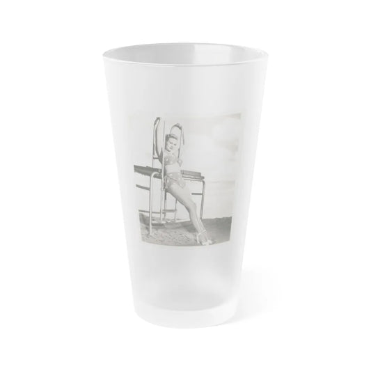 Virginia Mayo #151 (Vintage Female Icon) Frosted Pint Glass 16oz-16oz-Frosted-Go Mug Yourself