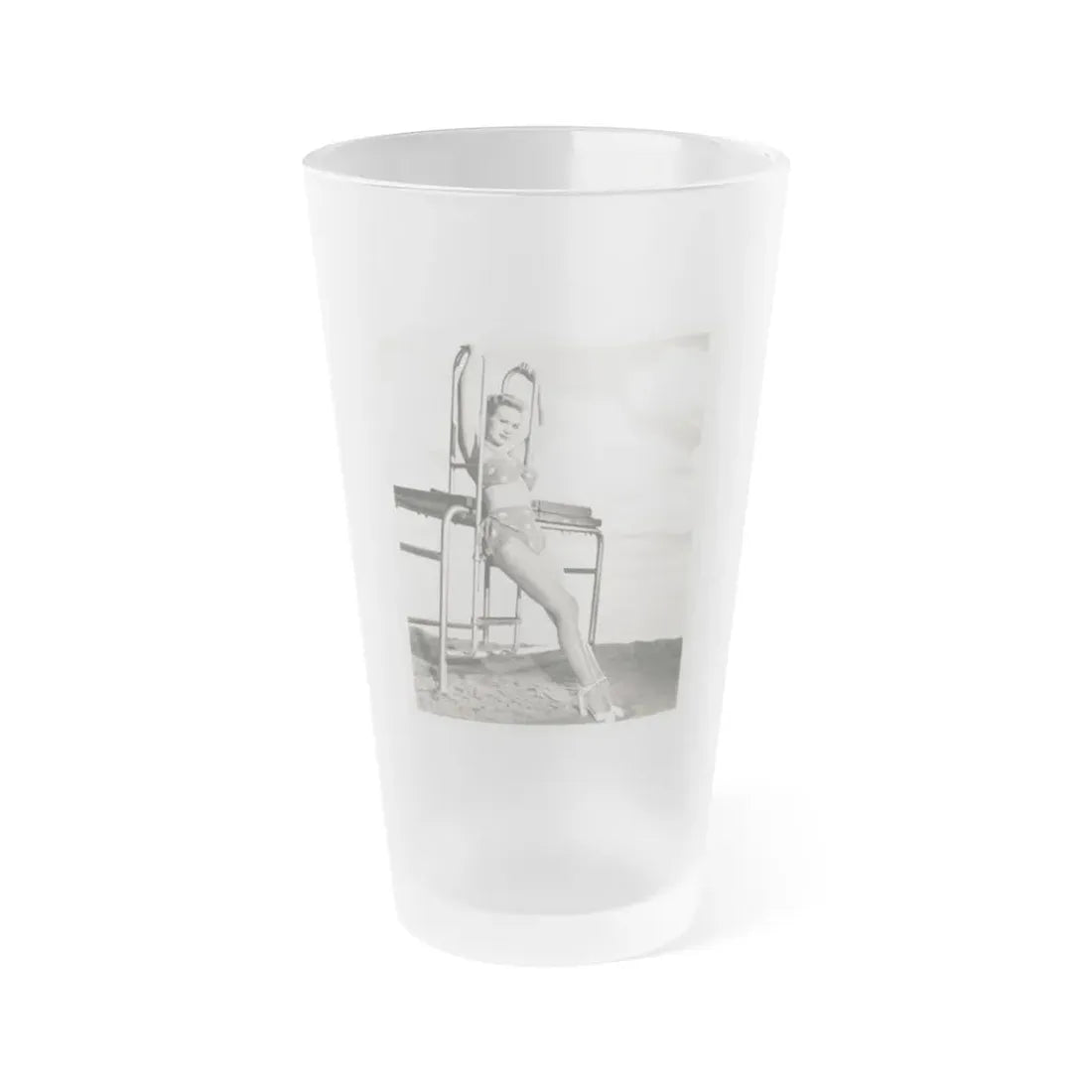Virginia Mayo #151 (Vintage Female Icon) Frosted Pint Glass 16oz 16oz Frosted - Go Mug Yourself