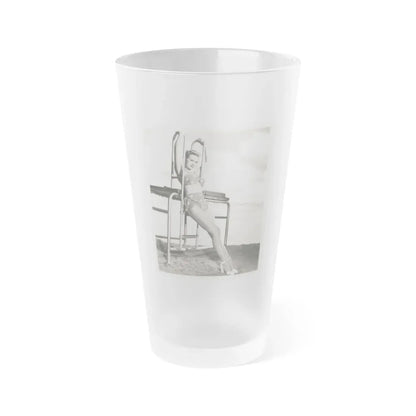 Virginia Mayo #151 (Vintage Female Icon) Frosted Pint Glass 16oz 16oz Frosted - Go Mug Yourself