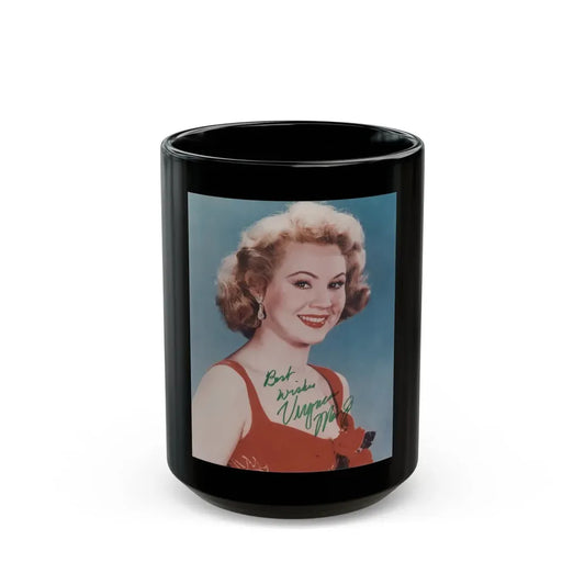Virginia Mayo #153 (Vintage Female Icon) Black Coffee Mug 15oz - Go Mug Yourself