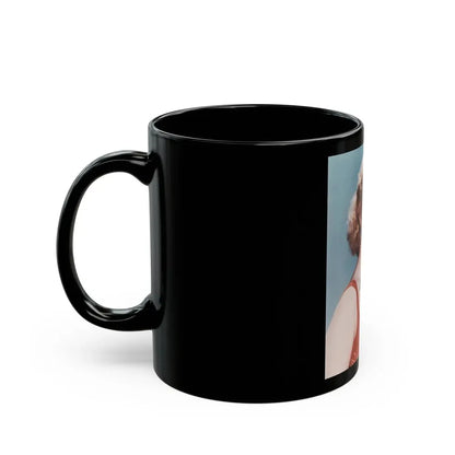 Virginia Mayo #153 (Vintage Female Icon) Black Coffee Mug - Go Mug Yourself