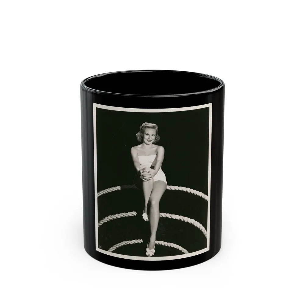 Virginia Mayo #157 (Vintage Female Icon) Black Coffee Mug-11oz-Go Mug Yourself