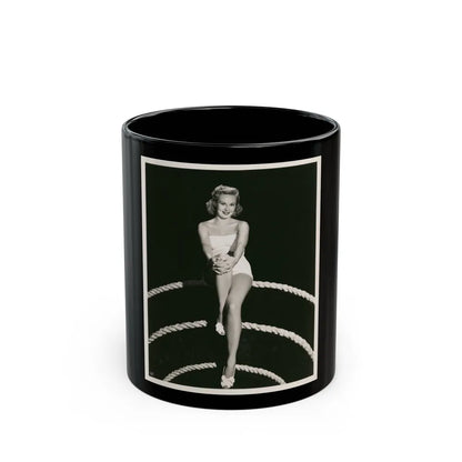 Virginia Mayo #157 (Vintage Female Icon) Black Coffee Mug-11oz-Go Mug Yourself