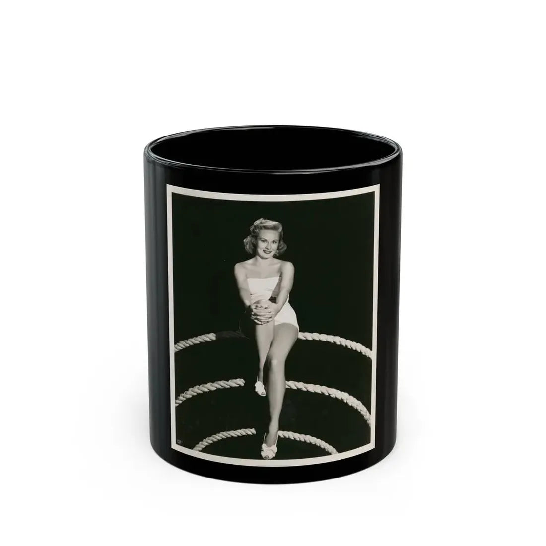 Virginia Mayo #157 (Vintage Female Icon) Black Coffee Mug 11oz - Go Mug Yourself