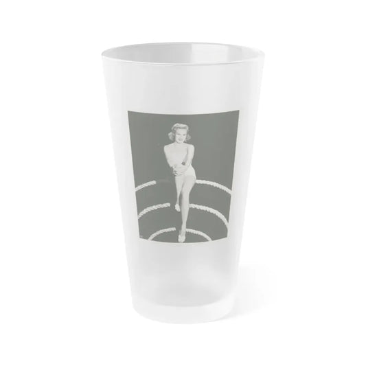 Virginia Mayo #157 (Vintage Female Icon) Frosted Pint Glass 16oz 16oz Frosted - Go Mug Yourself