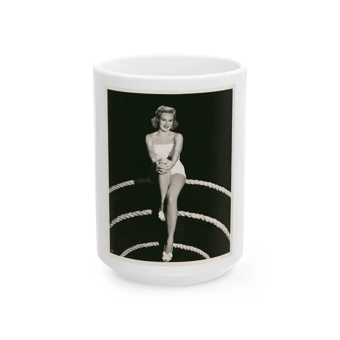 Virginia Mayo #157 (Vintage Female Icon) White Coffee Mug 15oz - Go Mug Yourself