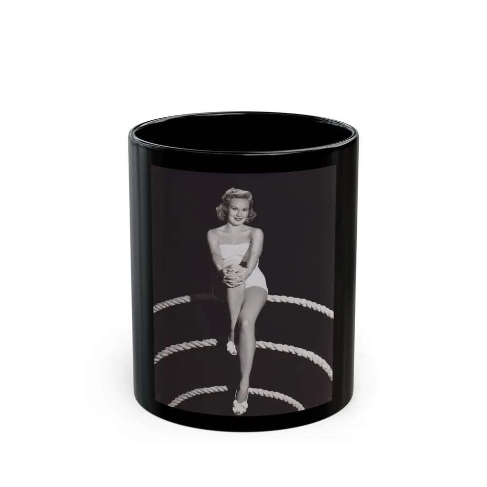 Virginia Mayo #1571 (Vintage Female Icon) Black Coffee Mug-11oz-Go Mug Yourself