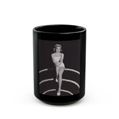 Virginia Mayo #1571 (Vintage Female Icon) Black Coffee Mug-15oz-Go Mug Yourself