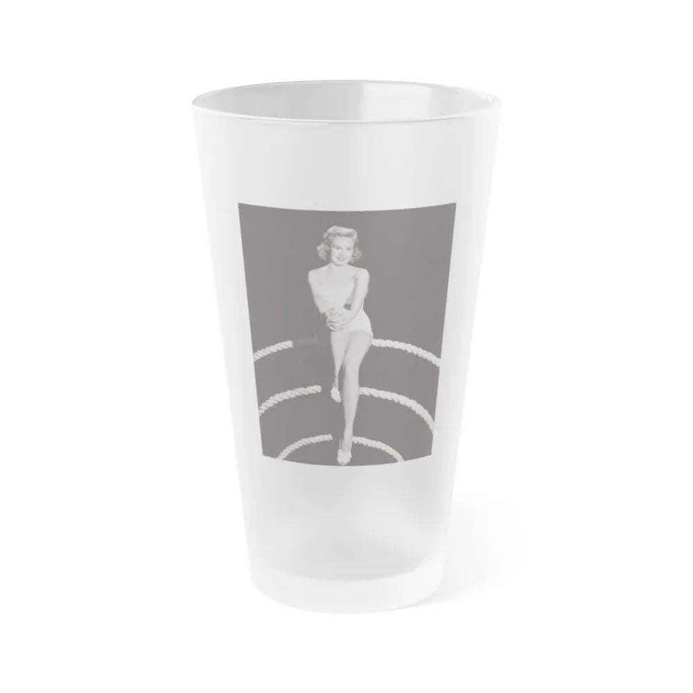 Virginia Mayo #1571 (Vintage Female Icon) Frosted Pint Glass 16oz-16oz-Frosted-Go Mug Yourself