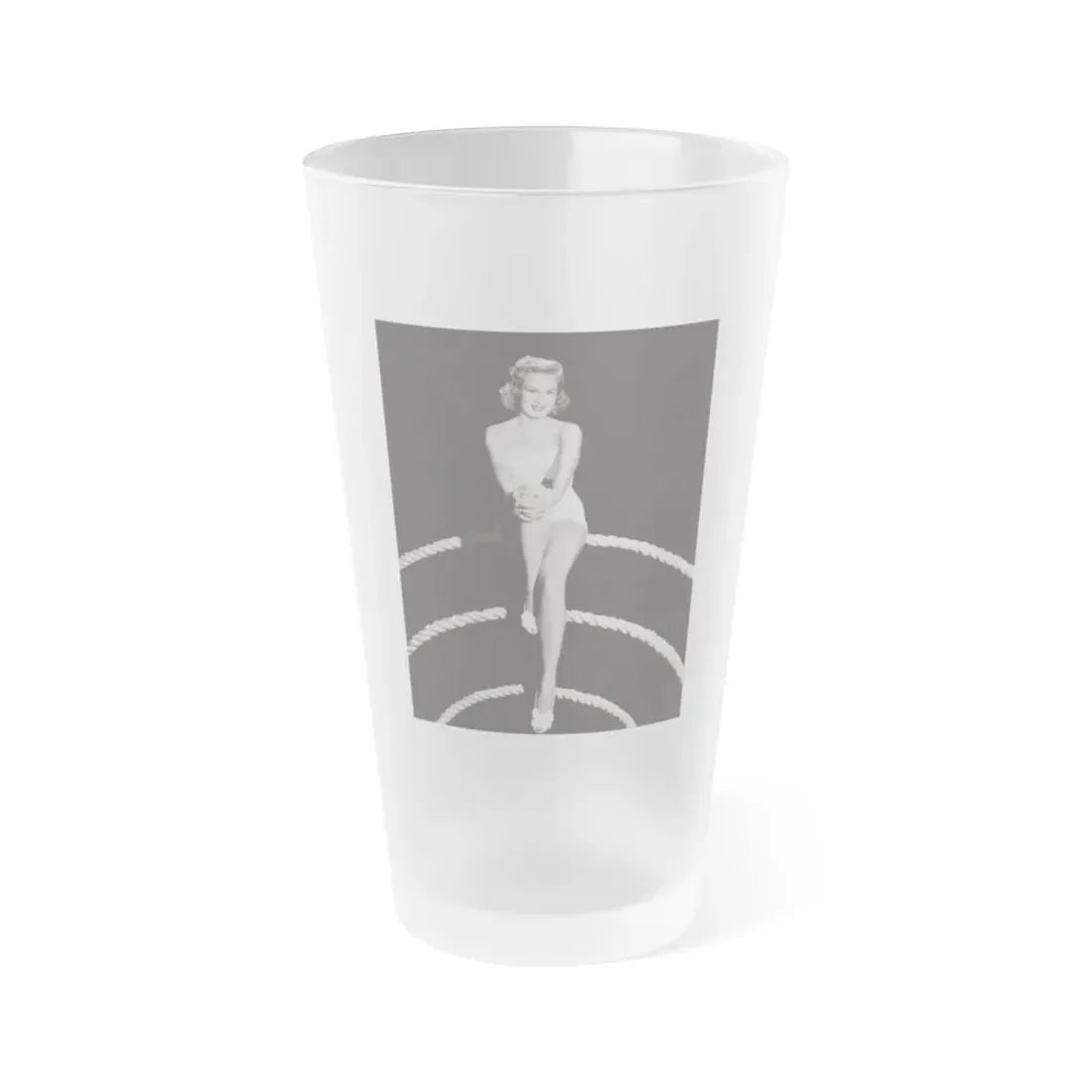 Virginia Mayo #1571 (Vintage Female Icon) Frosted Pint Glass 16oz 16oz Frosted - Go Mug Yourself