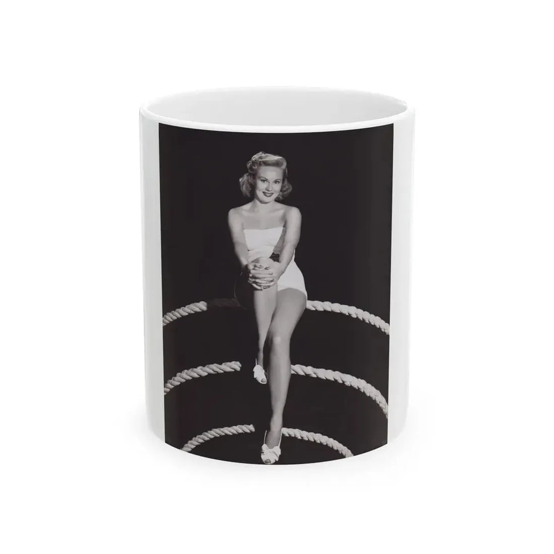 Virginia Mayo #1571 (Vintage Female Icon) White Coffee Mug 11oz - Go Mug Yourself