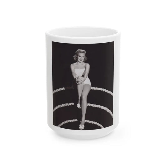 Virginia Mayo #1571 (Vintage Female Icon) White Coffee Mug-15oz-Go Mug Yourself